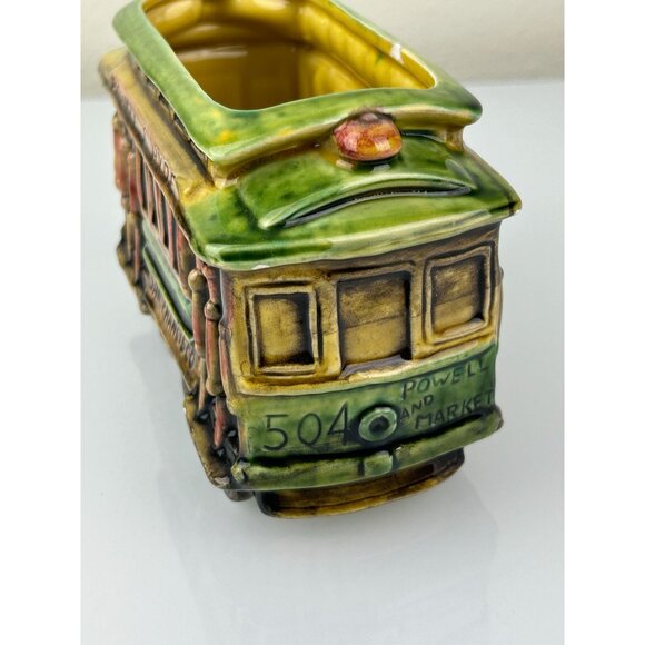 San Francisco E.F. Clements EFCCO Trolley Car Ceramic Pottery Planter Japan READ - Picture 8 of 16